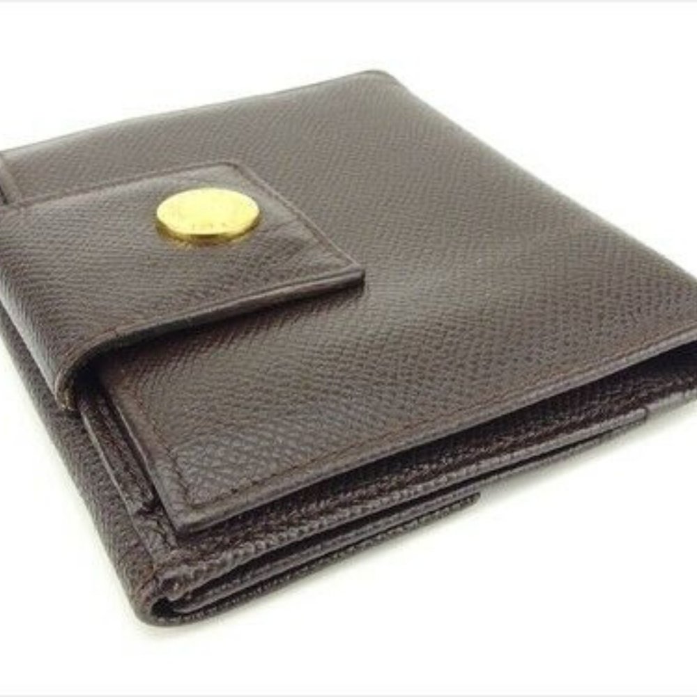 Bvlgari Wallet Purse Folding wallet Brown leather Woman Authentic Used - Picture 2 of 8